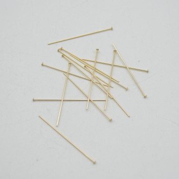 14K Gold Filled Findings - Gold Filled Headpin - 0.64mm x 38.1mm - 10, 20 or 50 Count - Made in USA 14K Gold Filled Findings - Gold Filled Headpin - 0.64mm x 38.1mm - 10, 20 or 50 Count - Made in USA