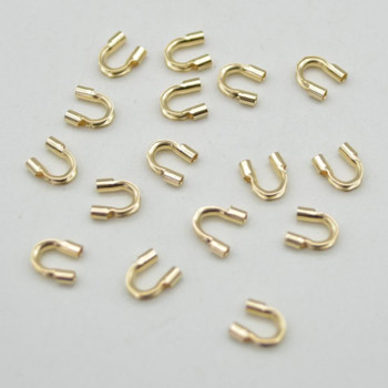 14K Gold Filled Findings - Gold Filled U-Shaped Cable Thimble - 5mm x 5.3mm - 1.14mm Hole - 5 or 20 Count - Made in USA 14K Gold Filled Findings - Gold Filled U-Shaped Cable Thimble - 5mm x 5.3mm - 1.14mm Hole - 5 or 20 Count - Made in USA