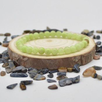 Natural Green Calcite Semi-precious Gemstone Round Beads Sample strand / Bracelet - 6mm, 8mm sizes - 7.5" Natural Green Calcite Semi-precious Gemstone Round Beads Sample strand / Bracelet - 6mm, 8mm sizes - 7.5"