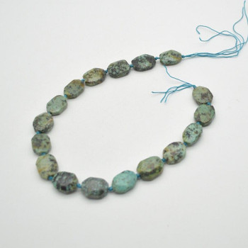 High Quality Grade A Natural African Turquoise Semi-precious Gemstone Faceted Side Drilled Rectangle Pendants / Beads - 15.5" strand High Quality Grade A Natural African Turquoise Semi-precious Gemstone Faceted Side Drilled Rectangle Pendants / Beads - 15.5" strand