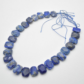 High Quality Grade A Natural Lapis Lazuli Semi-precious Gemstone Faceted Side Drilled Rectangle Pendants / Beads - 15.5" strand High Quality Grade A Natural Lapis Lazuli Semi-precious Gemstone Faceted Side Drilled Rectangle Pendants / Beads - 15.5" strand