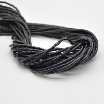 High Quality Grade A Natural Black Agate Onyx Semi-precious Gemstone Round Tube Beads - 4mm x 2mm - 15.5" strand High Quality Grade A Natural Black Agate Onyx Semi-precious Gemstone Round Tube Beads - 4mm x 2mm - 15.5" strand