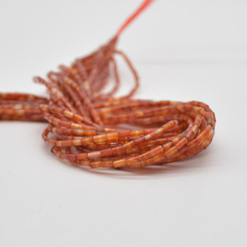 High Quality Grade A Natural Carnelian Red Agate Semi-precious Gemstone Round Tube Beads - 4mm x 2mm - 15.5" strand High Quality Grade A Natural Carnelian Red Agate Semi-precious Gemstone Round Tube Beads - 4mm x 2mm - 15.5" strand