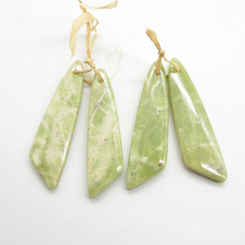 High Quality Grade A Natural Olivenite Semi-precious Gemstone Irregular Drop Earring / Beads - 4.5cm x 1.2cm - 1 pair High Quality Grade A Natural Olivenite Semi-precious Gemstone Irregular Drop Earring / Beads - 4.5cm x 1.2cm - 1 pair
