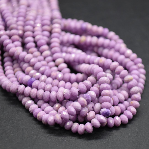 Phosphosiderite Gemstone FACETED Rondelle Beads - 4mm x 3mm - 15'' Strand, for Jewellery Making DIY