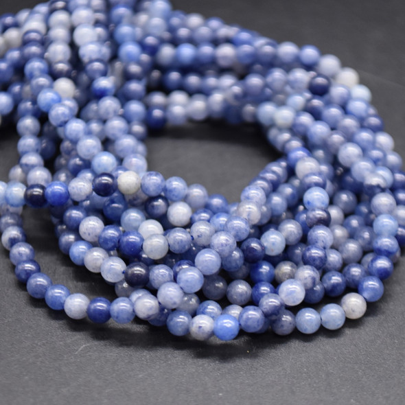 Blue Aventurine Gemstone SMOOTH Round Beads  3mm  15 Strand, for Jewellery making, DIY