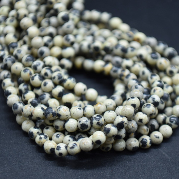 Dalmatian Jasper Gemstone SMOOTH Round Beads  3mm  15 Strand, for Jewellery making, DIY