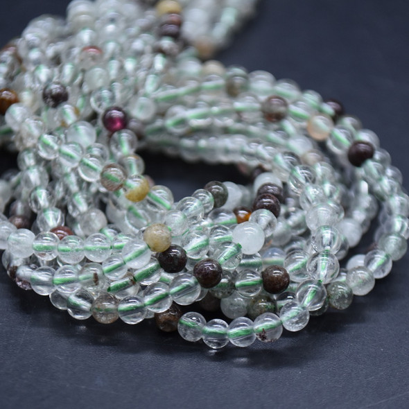 Green Phantom Quartz Gemstone SMOOTH Round Beads  3mm  15 Strand, for Jewellery making, DIY