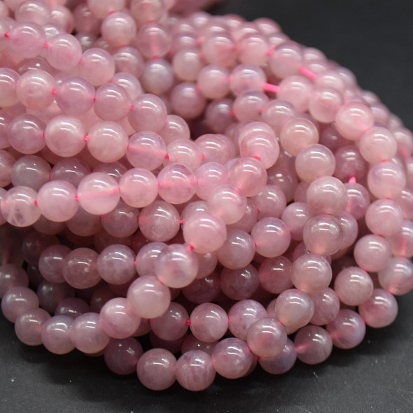 Madagascar Purple Rose Quartz (pink/purple) Gemstone Round Beads - 6mm - 15'' Strand, for Jewellery Making, DIY