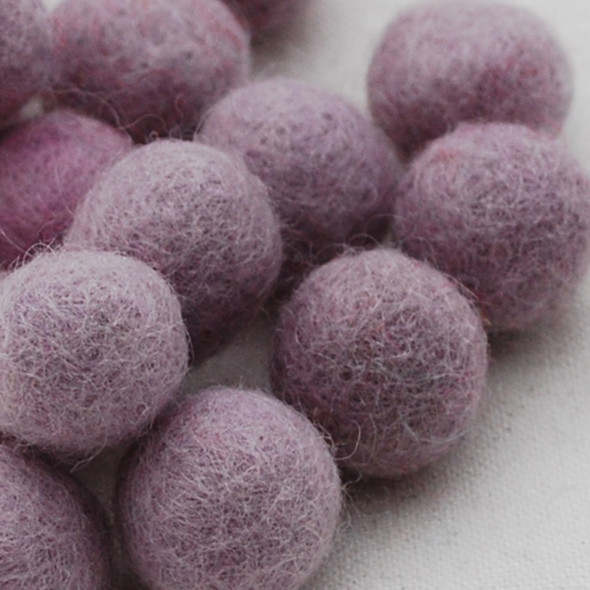 100% Wool Felt Balls - 2cm - Thistle Purple - 20 Count / 100 Count