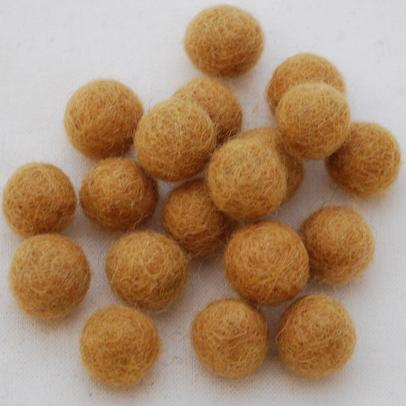 100% Wool Felt Balls - 1.5cm - Persian orange - 25 Count / 100 Count