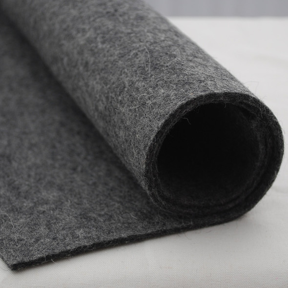 100% Wool Felt Fabric Approx 3mm Thick Natural Light Grey 92cm X
