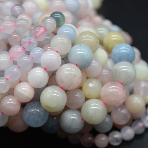 High Quality Grade A Natural Beryl / Morganite Semi-precious Gemstone Round Beads 4mm, 6mm, 8mm, 10mm