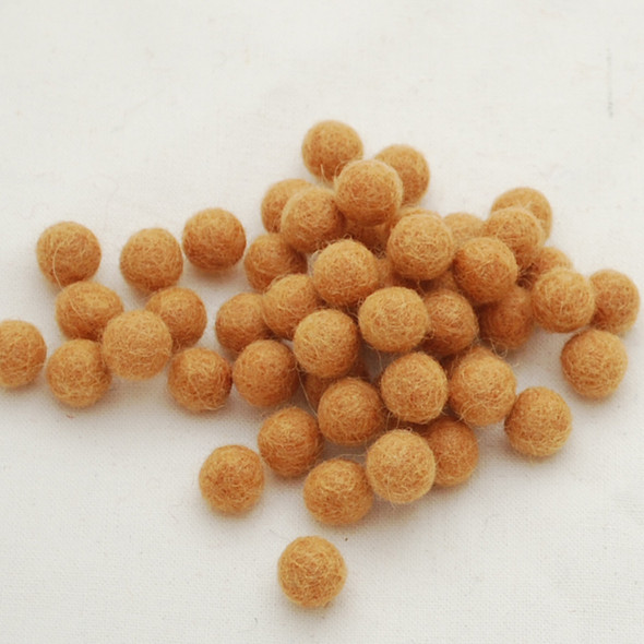 100% Wool Felt Balls - 1cm - Persian Orange - 50 Count / 100 Count