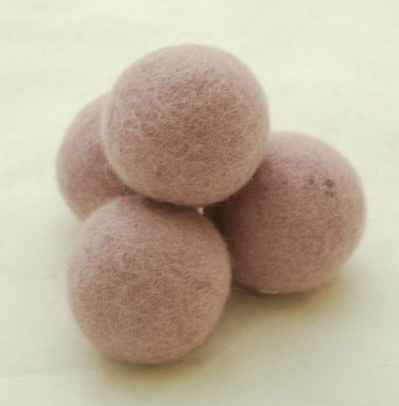 100% Wool Felt Balls - 5 Count - 4cm - Thistle Purple