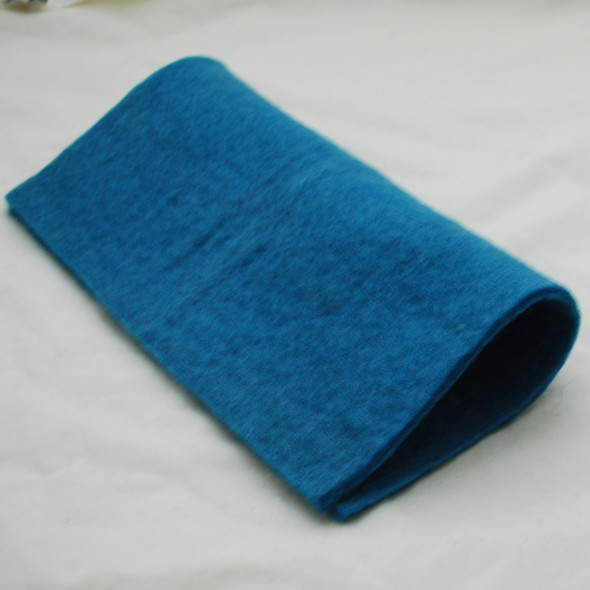 Handmade 100% Wool Felt Sheet - Approx 5mm Thick - 12" Square - Dress Blue