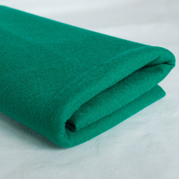 100% Wool Felt Fabric - Approx 1mm Thick - Bright Forest Green