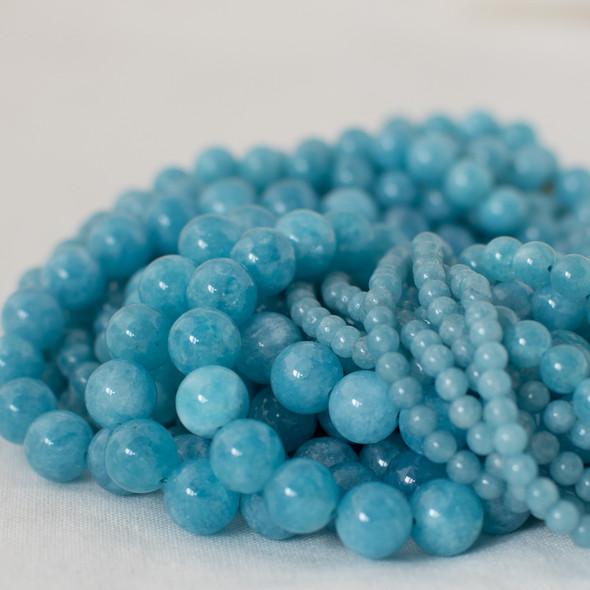 High Quality Grade A Blue Sponge Quartz (dyed) Semi-precious Gemstone Round Beads - 4mm, 6mm, 8mm, 10mm sizes