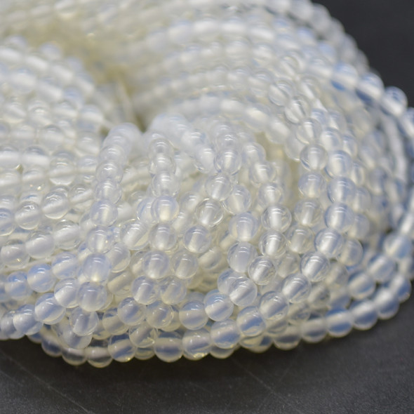 High Quality Opalite Moonstone Round Beads - 2mm - 15" long