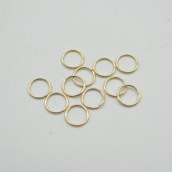 14K Gold Filled Findings - Gold Filled Click and Lock Jump Ring - 1mm x 10mm - 2 or 10 Count - Made in USA