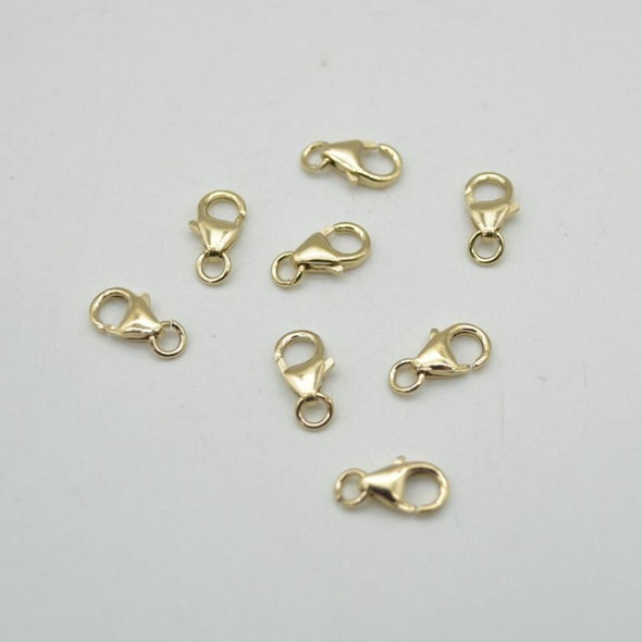 14K Gold Filled Findings - Gold Filled Small Trigger Clasp With Open Ring - 5mm x 8.5mm - 1 or 5 Count - Made in Italy