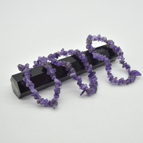 Amethyst Gemstone Chip Bracelet / Beads Sample strand