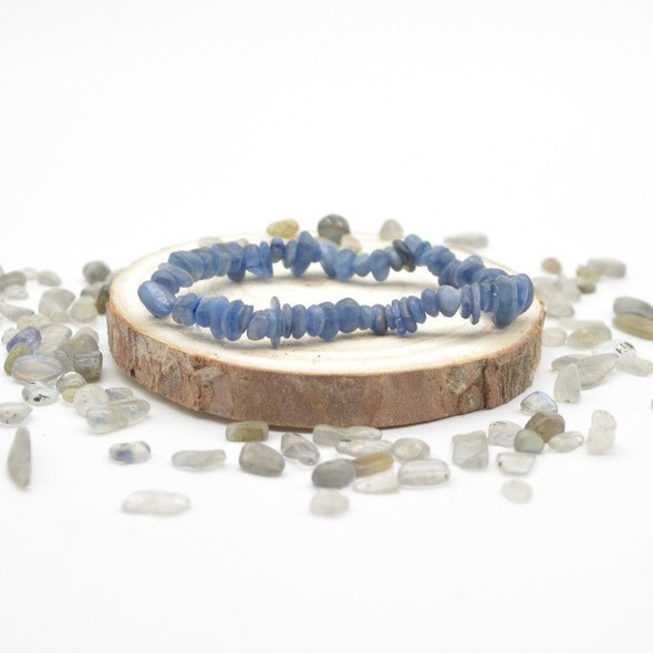 Kyanite Gemstone Chip Bracelet / Beads Sample strand