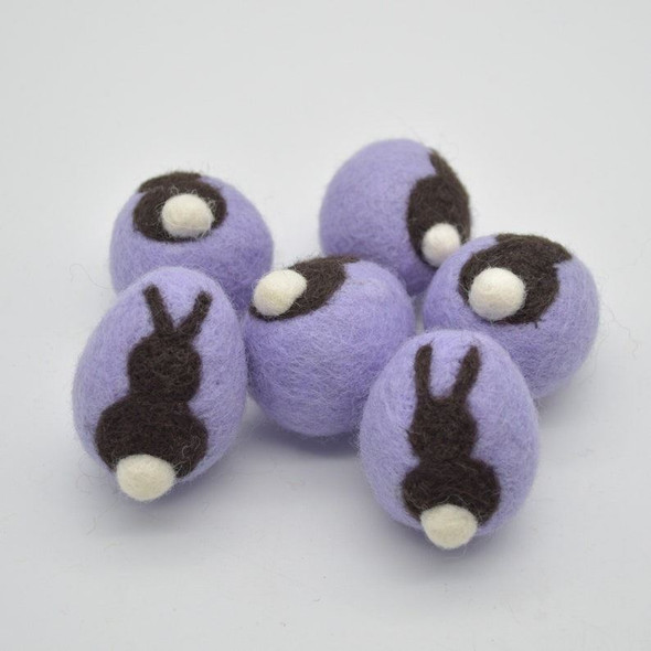 100% Wool Felt Easter Eggs - 4 Count - Bunny Rabbit - 4.5cm x 4cm 100% Wool Felt Easter Eggs - 4 Count - Bunny Rabbit - 4.5cm x 4cm