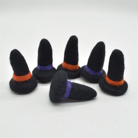 Felt Witch Wizard Hats - Halloween Decoration - 6 Count - 6cm x 3.5cm