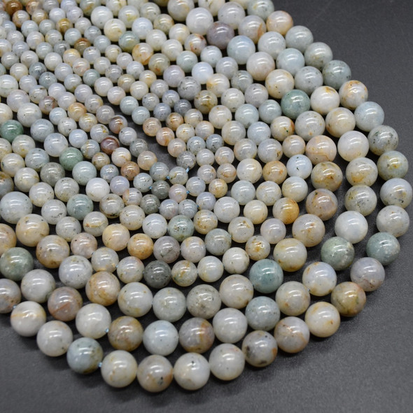 High Quality Grade A Natural Fancy Opal Semi-Precious Gemstone Round Beads - 6mm, 8mm, 10mm sizes - 15'' Strand