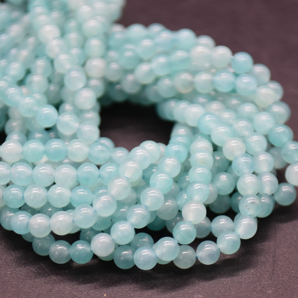 Natural Amazonite SMOOTH Round Semi-precious Gemstone Beads - 3mm - 15'' Strand
