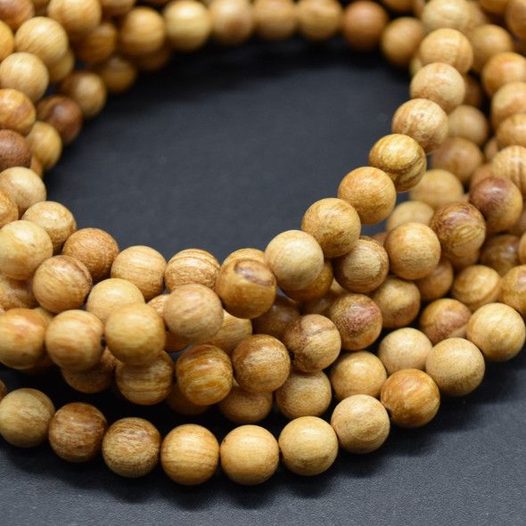 Natural Palo Santo Fragrant Round Wood Beads - 108 Mala Prayer Beads - 6mm