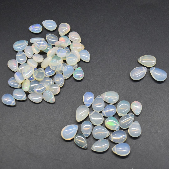 Ethiopian Welo Opal (Cream) Teardrop Beads - 3 Sizes - 1 PC - for Jewellery Making - Top Grade