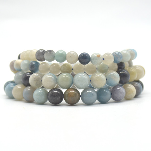 Trolleite Gemstone Round Beads Sample strand / Bracelet - 6mm or 8mm Sizes - 7.5 inches