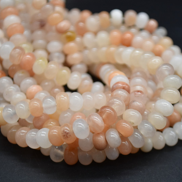 Pink Aventurine SMOOTH Rondelle Spacer Beads - 6mm x 4mm - 15'' Strand, for Jewellery making