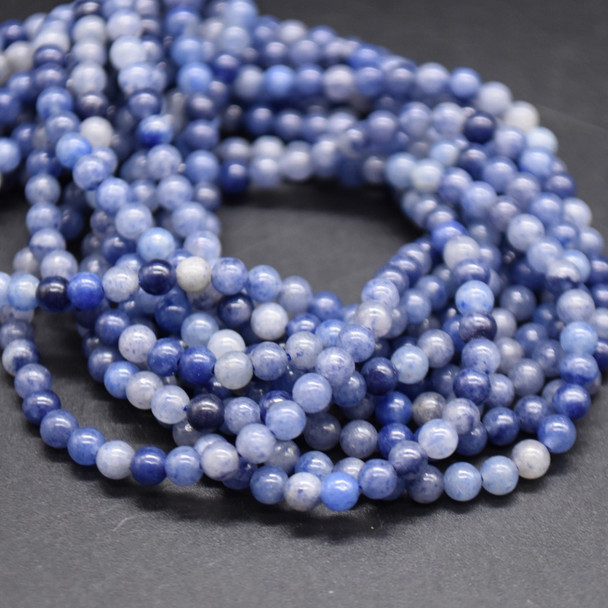 Blue Aventurine Gemstone SMOOTH Round Beads  3mm  15 Strand, for Jewellery making, DIY