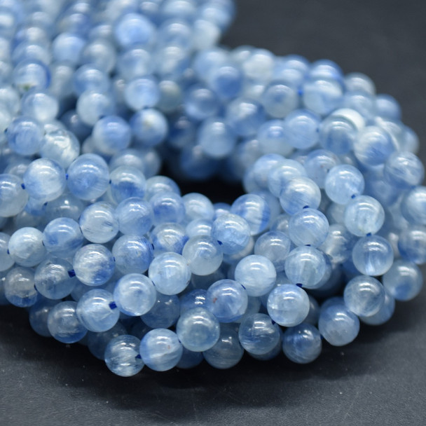 Kyanite (Pale Blue) Gemstone Round Beads - 4mm - 15'' Strand, for Jewellery Making DIY
