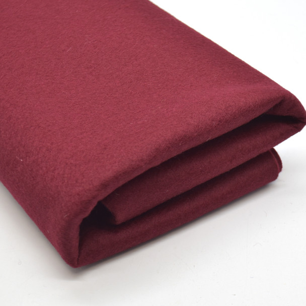100% Wool Felt Fabric - Approx 1mm Thick - Wine Red