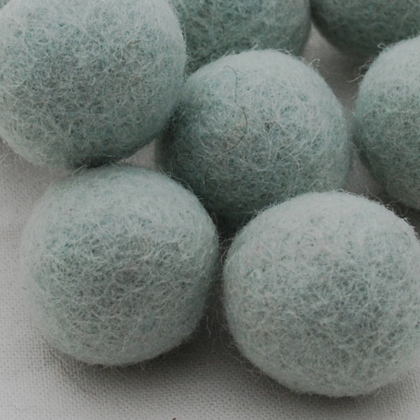 100% Wool Felt Balls - 10 Count - 3cm - Powder Blue