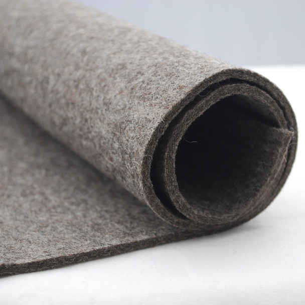 100% Wool Felt Fabric - Approx 3mm Thick - Natural Brown - 92cm x 50cm