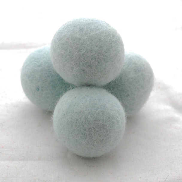 100% Wool Felt Balls - 5 Count - 4cm - Powder Blue