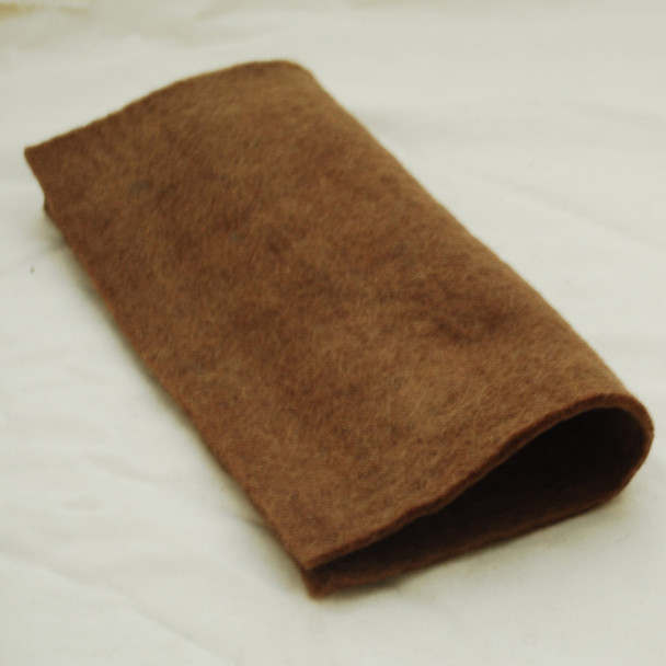 Handmade 100% Wool Felt Sheet - Approx 5mm Thick - 12" Square - Light Brown