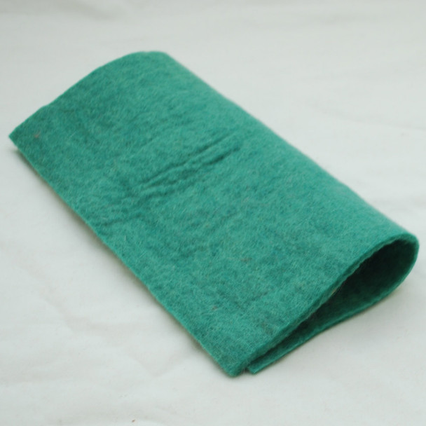 Handmade 100% Wool Felt Sheet - Approx 5mm Thick - 12" Square - Light Sea Green