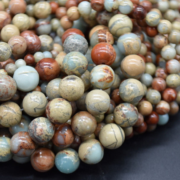 High Quality Grade A Natural Impression Jasper Gemstone Round Beads 4mm, 6mm, 8mm, 10mm sizes