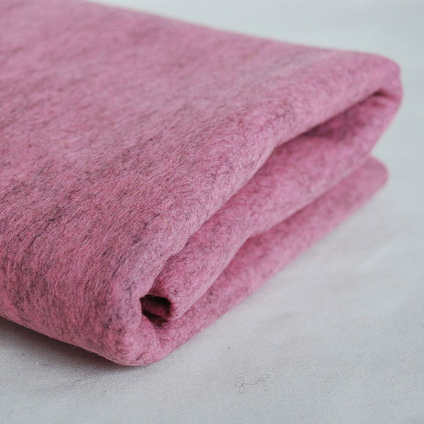 100% Wool Felt Fabric - Approx 1mm Thick - Mottled Pink