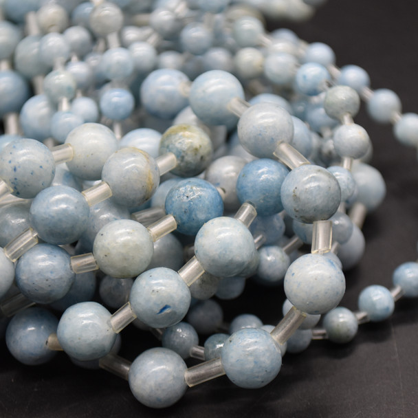 High Quality Grade A Natural Celestite (blue) Semi-precious Gemstone Round Beads - 6mm, 8mm, 10mm sizes