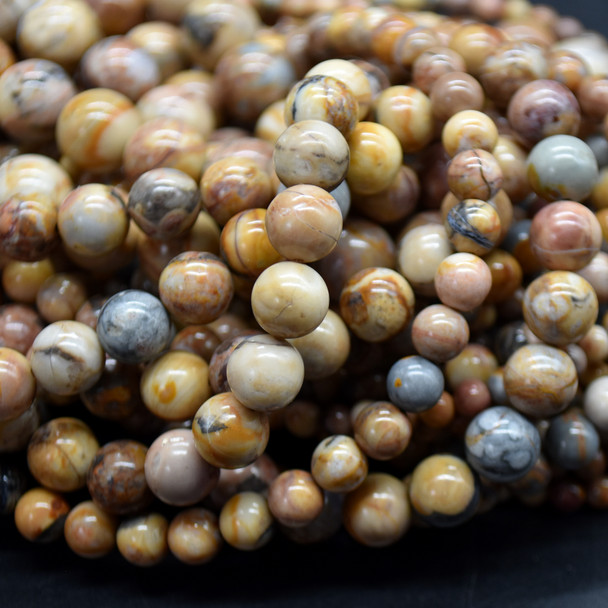 High Quality Grade A Natural Venus Jasper Semi-precious Gemstone Round Beads - 4mm, 6mm, 8mm, 10mm sizes