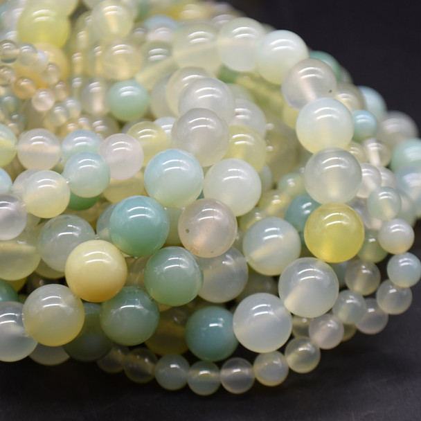 High Quality Grade A Grape Agate (green) Semi-precious Gemstone Round Beads - 4mm, 6mm, 8mm, 10mm sizes