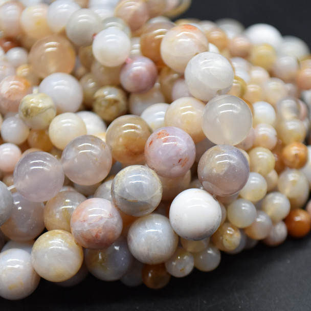 High Quality Grade A Natural Australian Agate Semi-precious Gemstone Round Beads - 4mm, 6mm, 8mm, 10mm sizes