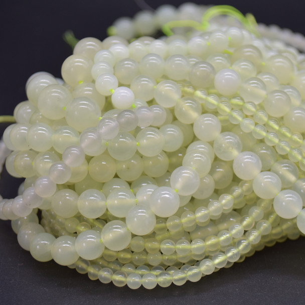 High Quality Grade A Natural New Jade Semi-Precious Gemstone Round Beads - 4mm, 6mm, 8mm, 10mm